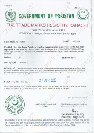Certificate Trademark 6